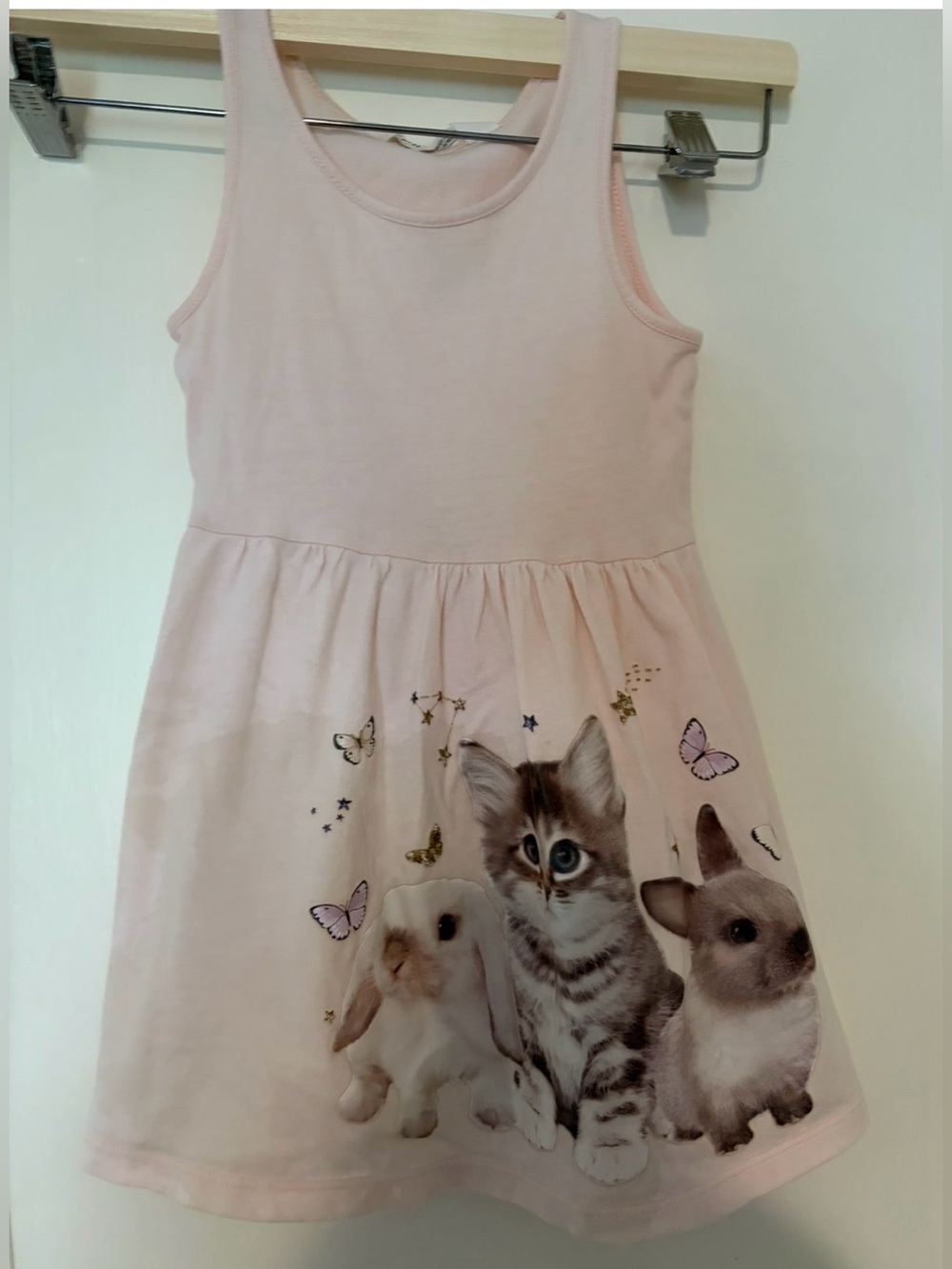 H&M Girls' Pale Pink animal dress